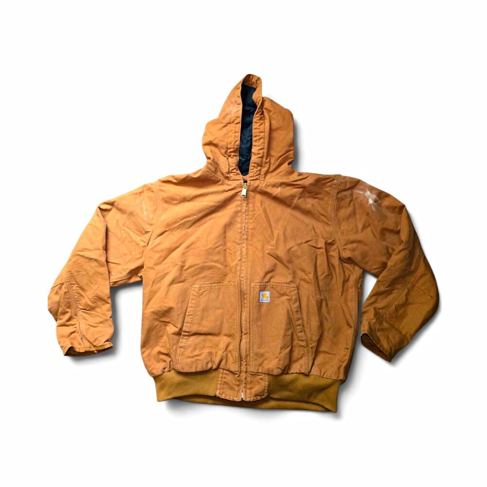 Carhartt J130 BRN Quilted Active Jacket Mens 2XL Loose Fit Heavyweight Canvas